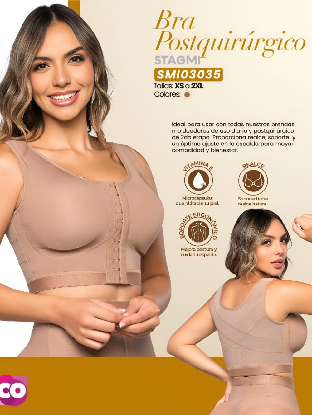 Stagmi Faja Colombian Magic Bra Confort y Cuidado en Cada Detalle Max Coverage S